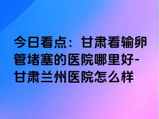 今日看点：甘肃看输卵管堵塞的医院哪里好-甘肃兰州医院怎么样